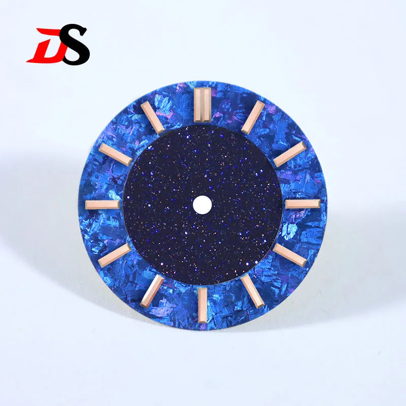 No tick mark 28.5mm Dial Tiger's Eye Stone Ice Crystal Stone Dial Creative Stitching High-quality NH38 Movement No Date