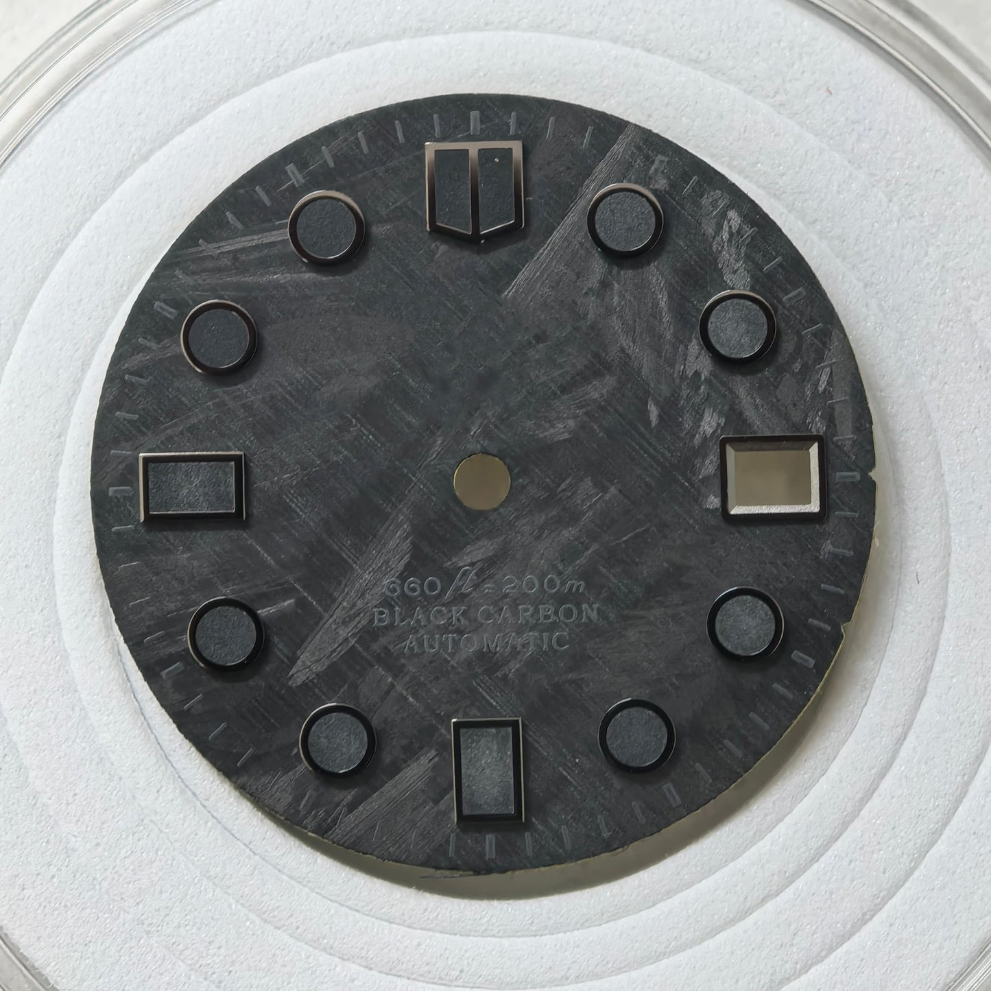 Black Carbon Fiber 28.5mm NH35 Dial Black black lume MM