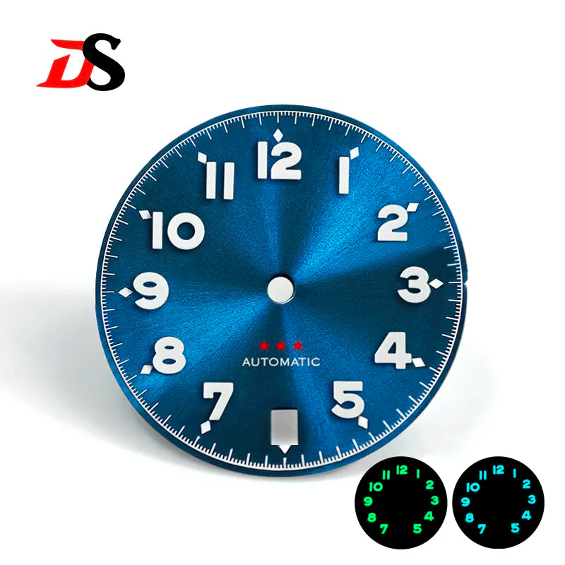 NH35 Dial 28.5mm Forerunner Dial BGW9 C3 Lume Number Red Stars