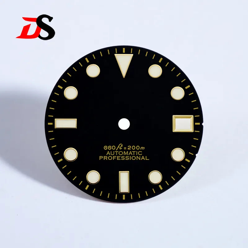 28.5mm Gold Sunburst Dial YM SUB for NH35 Movement BGW9 C3 Lume Date