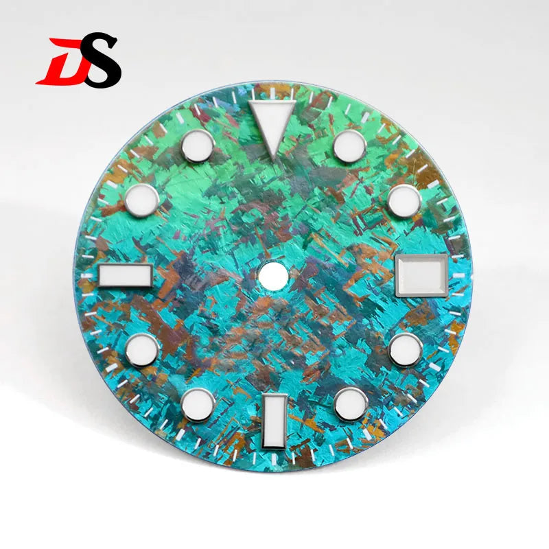 SUB 28.5mm Dial Crystal Titanium Rich Color Chaotic Texture BGW9 C3 Lume NH35 Movement