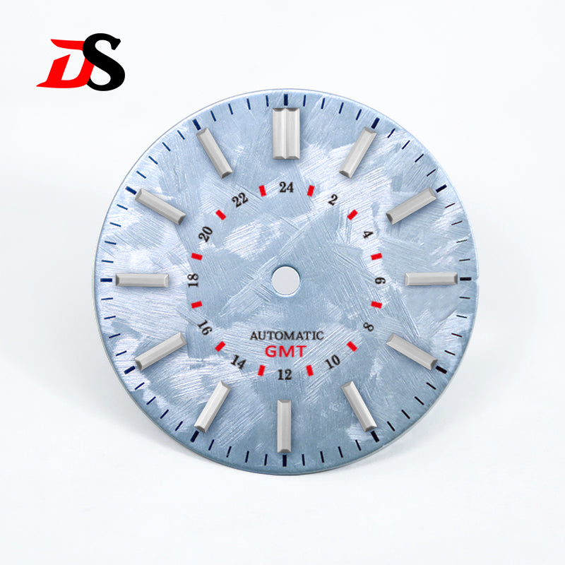 28.5mm Sakura Blue GMT Dial No Lume NH34GMT Movement No Date