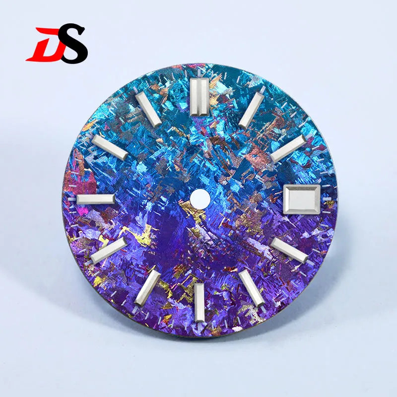 28.5mm Dial Grey Crystal Titanium Texture NO Lume NH35 Movement