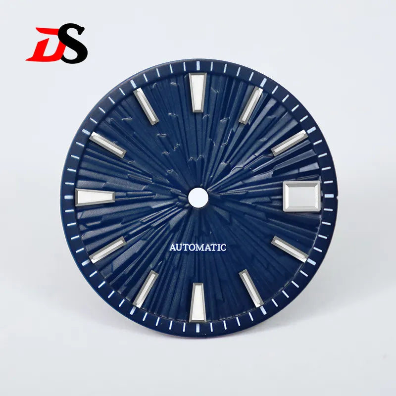 Gradient Wood Grain 28.5mm Dial Blue Lume for NH35/NH38 Movement 3 O'clock Date/no Date