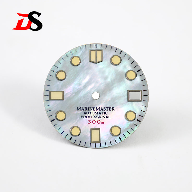 Mother shellfish Marinemaster Dial 28.5mm MOD BGW9 C3 Lume NH35NH36 Movement No Tick Mark