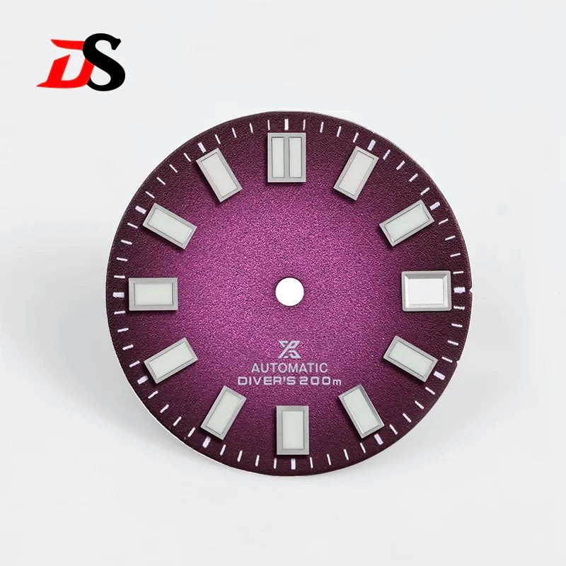 28.5mm Dial X Spark Texture Date Blue Lume NH35 Movement