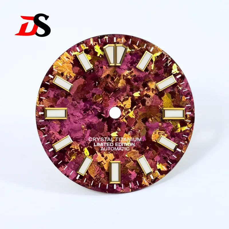 28.5mm Ice Crystal Titanium Dial Blue Lume NH35 Movement