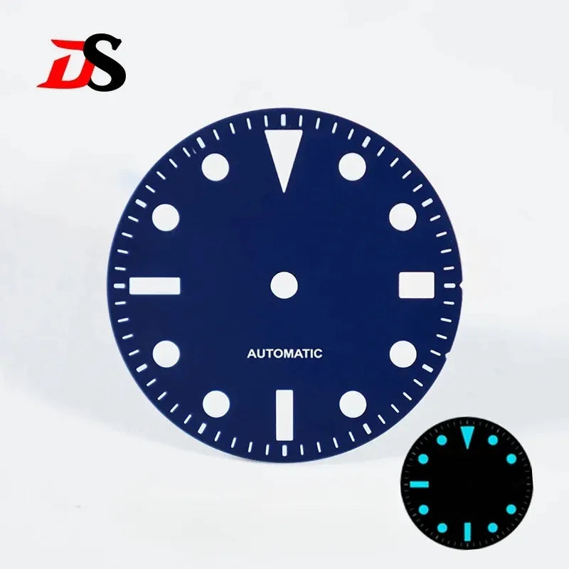 Matte Dial Black Blue No Date Blue Lume NH34GMT Movement 28.5mm