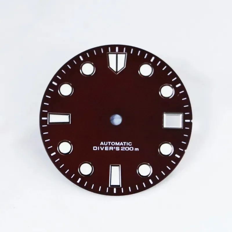 Sunburst 28.5mm Matte Dial Blue Lume for NH35/NH36 Movement