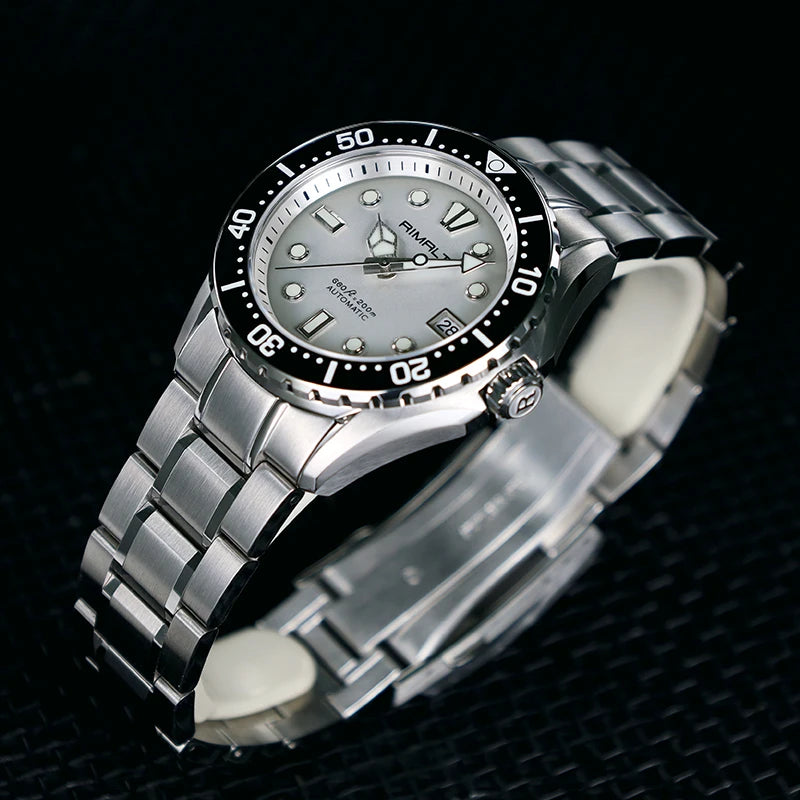RIMALTI40mm New Matte Style High-quality Automatic Machinery Classic Business Sapphire 20BAR NH35 Mechanical Movement