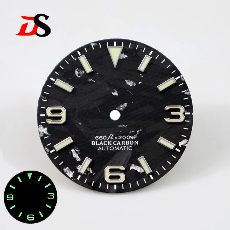 369 EXP Carbon Fiber Dial blue/green lume 28.5mm NH35