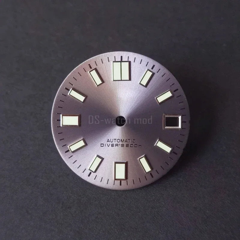 62mas Dial Mod 6015 Modified Watch Blue Lume 28.5mm