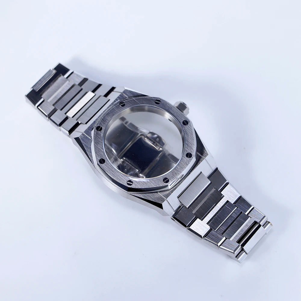 36.5mm modern re interpretation of the 44GS design Watch Case Stainless Steel Sapphire Glass AR Coating for NH35 DSWATCH