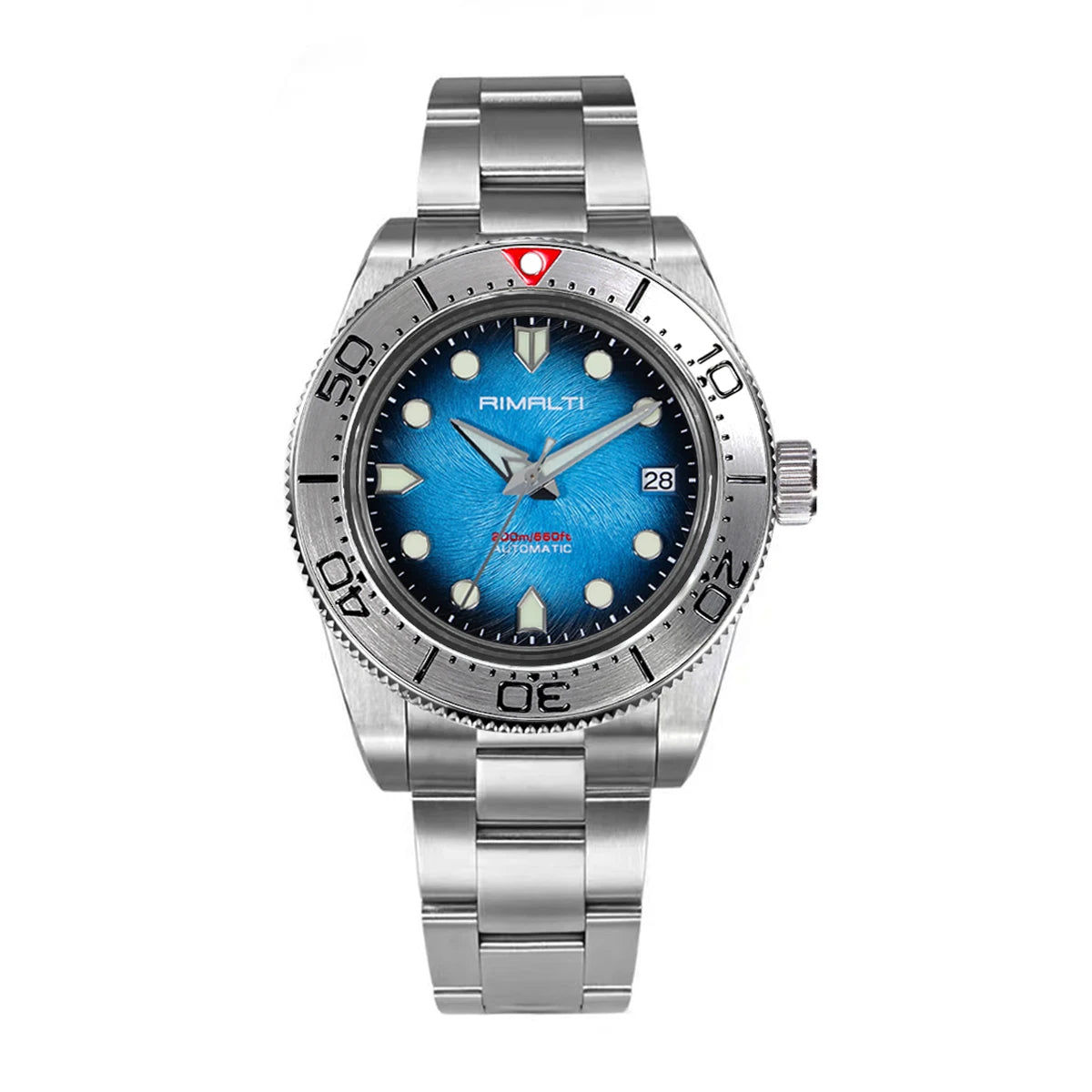 RMALTI 38mm Watch Men's Luxury 200 Meters Waterproof Dazzling Wind Pattern BGW9 Super Luminous NH35 Automatic Mechanical Watch