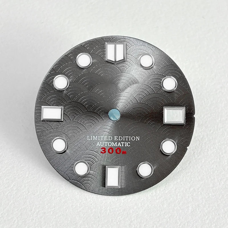 28.5mm Wave Dial Refit BGW9 C3 Lume for NH35 Movement