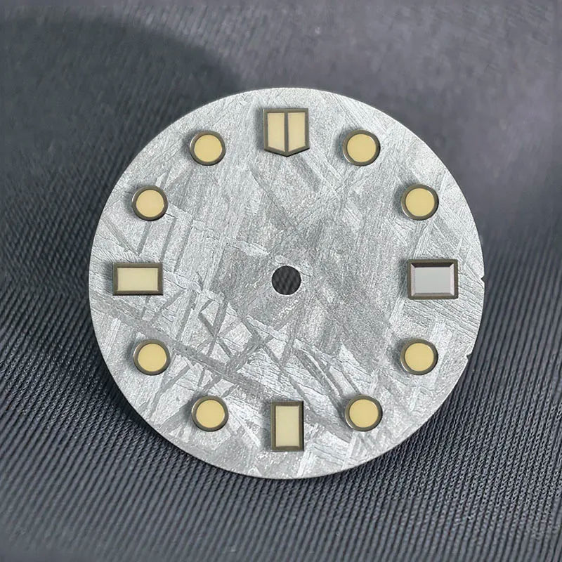 28.5mm Sterile Natural Gray Meteorite Dial NH35 NH36 movement