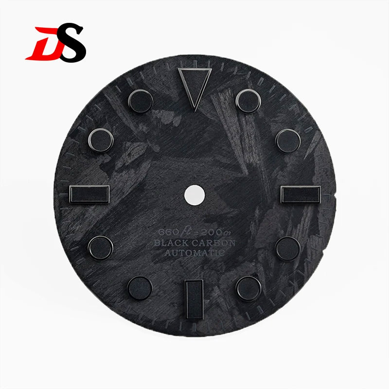 Black Carbon Fiber Dial 28.5mm NH35 Dial Black Lume YM SUB Index