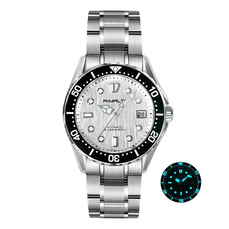 RMALTI 40mm Watch Birch Dial Luminous Automatic Men's and Women's Watches Mechanical Sports and Leisure Simple Watches