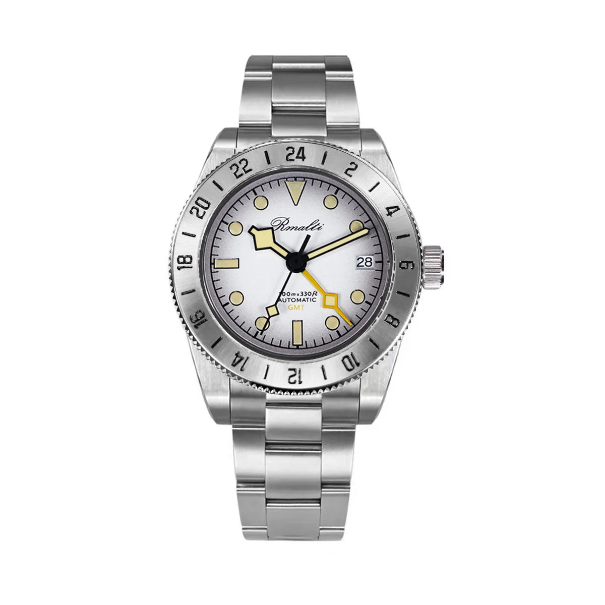 RMALTI 38.5mm Retro Bgw9 C3 Lume Sapphire Glass Bezel Luxury Men's Automatic Mechanical Watch 10ATM GMT NH34A Movement