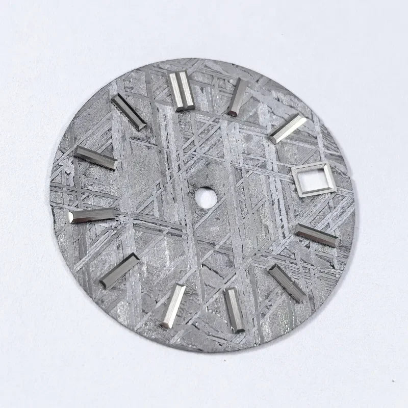 28.5mm Natural Grey Meteorite Dial No Lume NH35NH36 Movement No Tick Mark