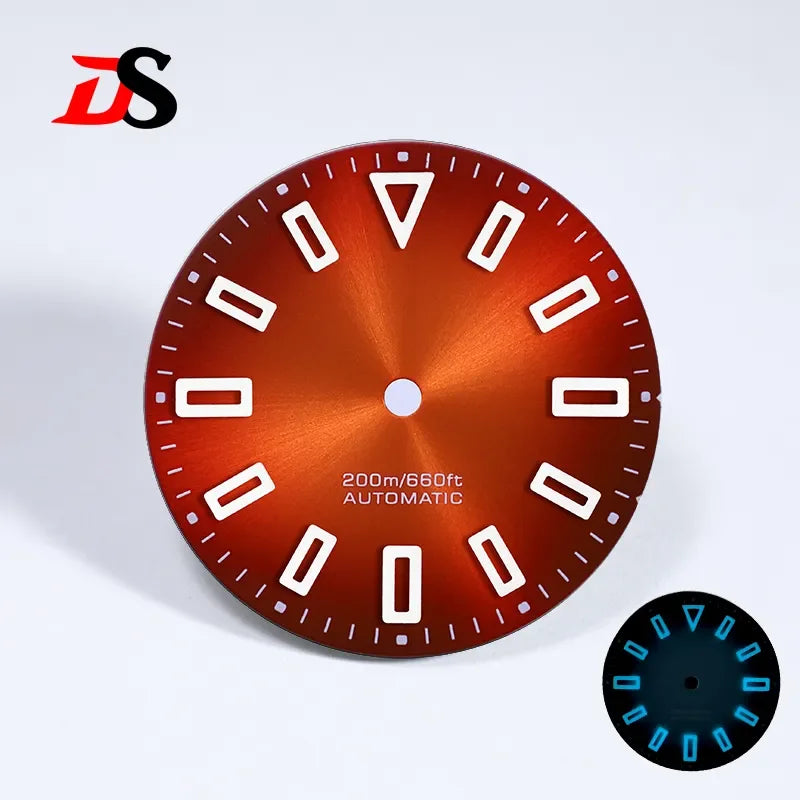 Sunburst 28.5mm Dial Hollow Index BGW9 Lume for NH35/ETA2824/MIYOTA 9015 Movement No Date