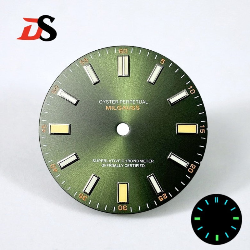 Matte Dial Modified MILGAUSS BGW9 C3 Lume NH38 Scientist Watch 28.5mm