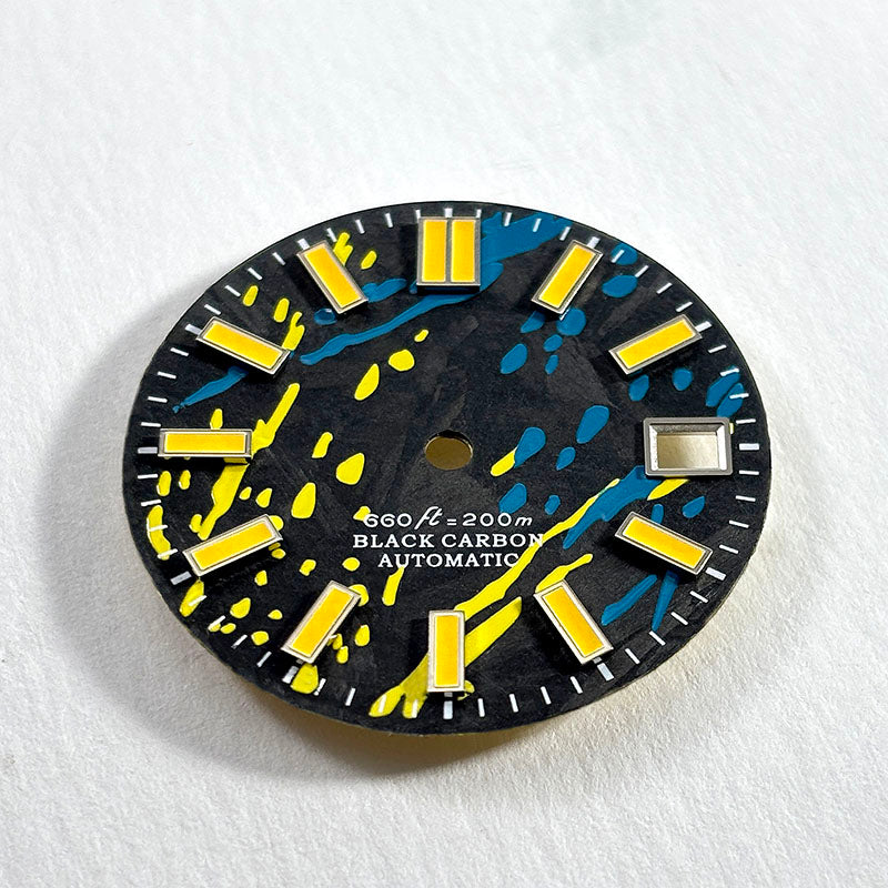 Colorful Graffiti Carbon Fiber Dial Date SUB Blue Lume