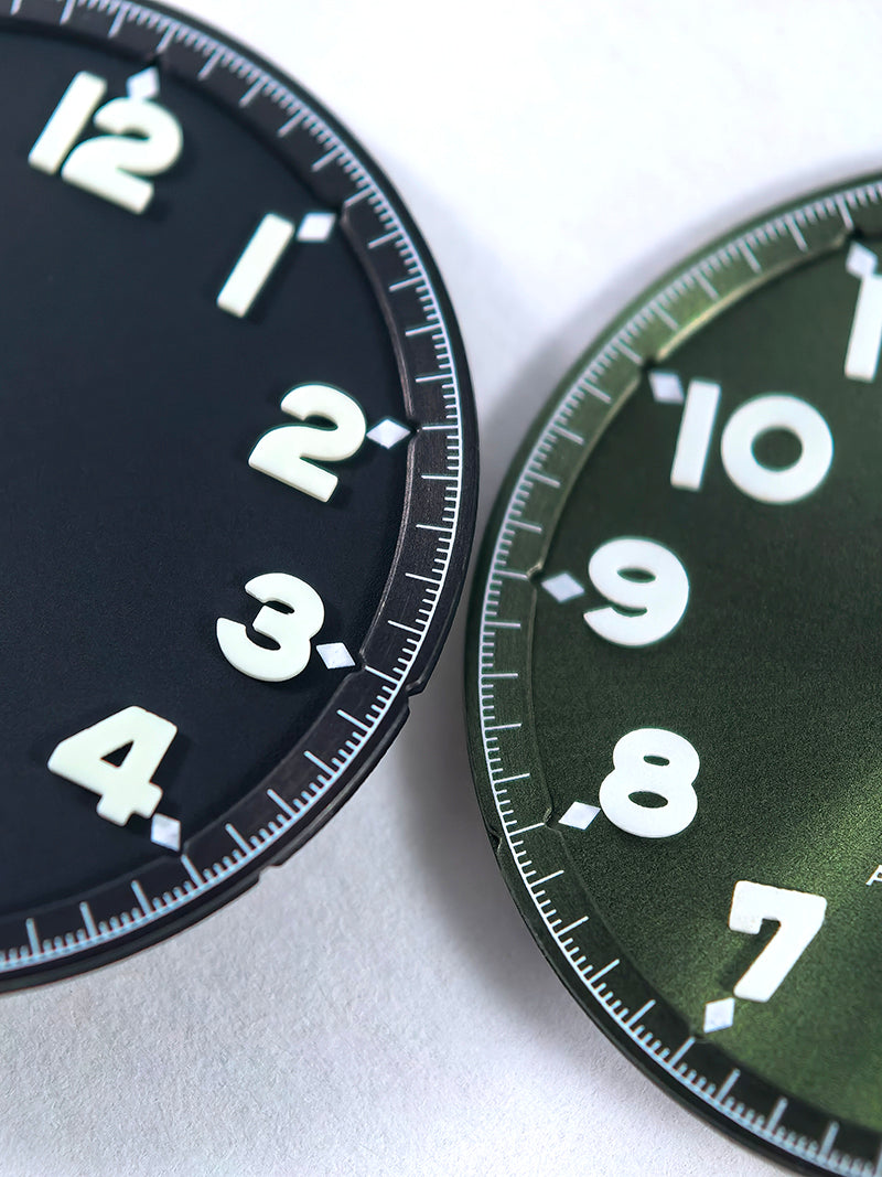 Forerunner Dial Blue /Green Lume 28.5mm Number NH35 Dial Red Stars