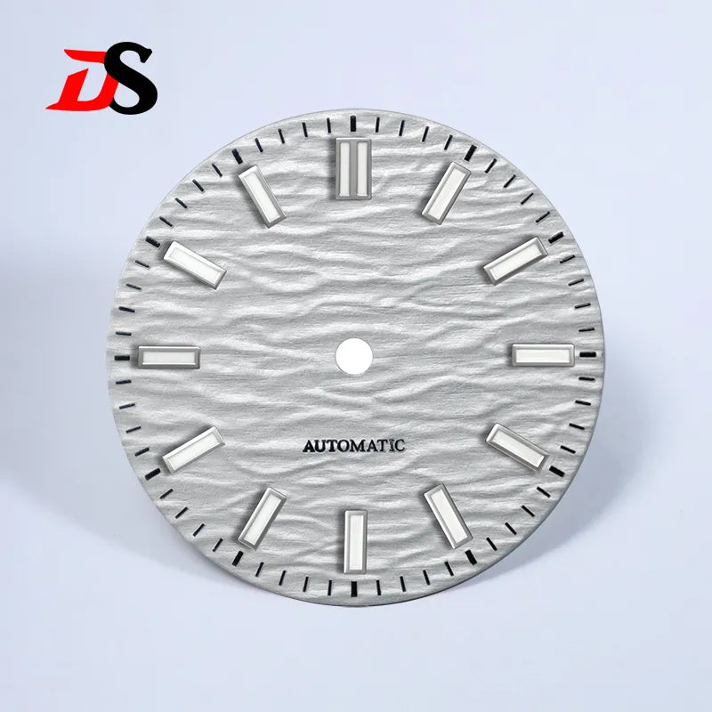 28.5mm Dial Gradient Wave Pattern Dial Blue Lume Date for NH35/NH38 Movement