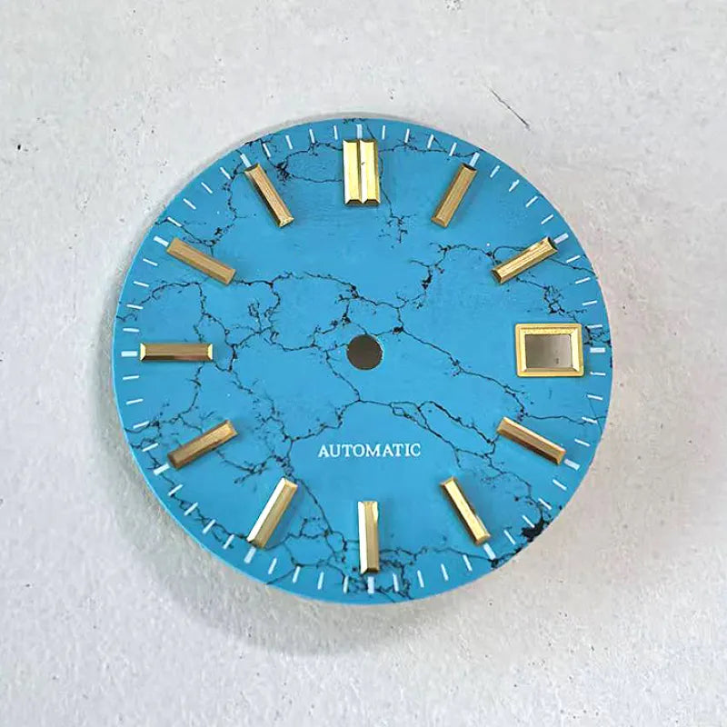 Natural Turquoise Luminous Dial NH35NH36 Movement 28.5mm
