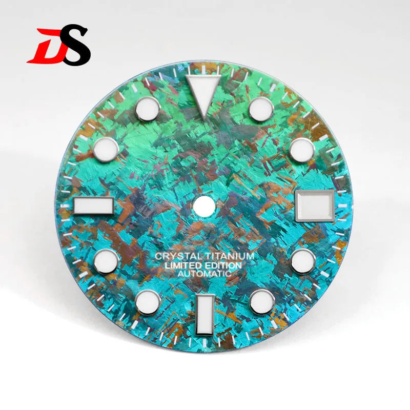 Crystal Titanium Text Dial Chaotic Texture BGW9 C3 Lume NH35 Movement 28.5mm Dial