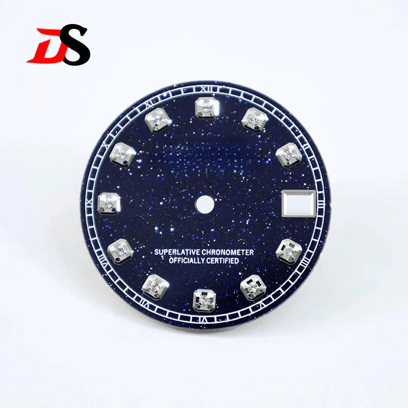 Diamond Blue Starry Dial Stone Zircon NH35 28.5mm