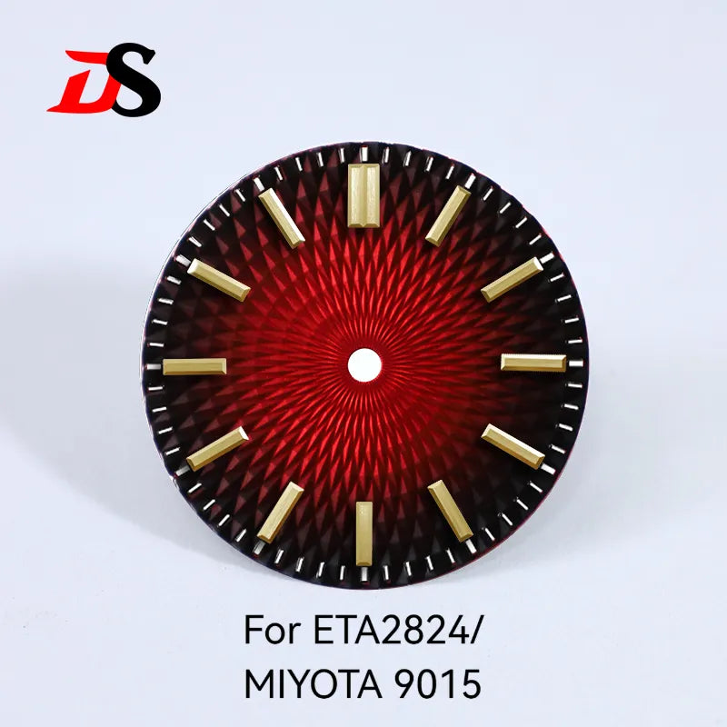 Pineapple Face Dial Gold Index 28.5mm Dial No Lume Suitable for NH35 NH38 ETA2824/MIYOTA 9015 Movement No Date