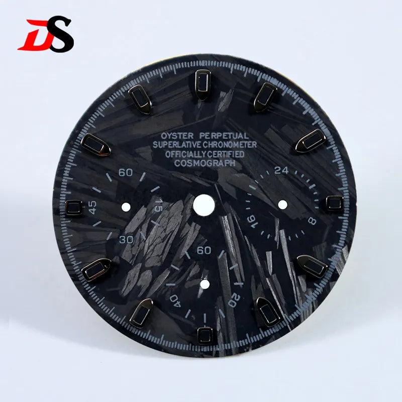 Carbon Fiber Dial Blue Lume for VK63 Movement Black Lume 29.5mm Dial