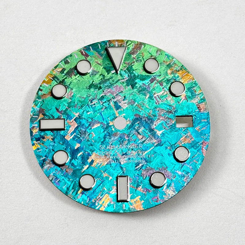 28.5mm Watch Dial SUB Crystal Titanium Texture BGW9 C3 Lume ETA2824Movement