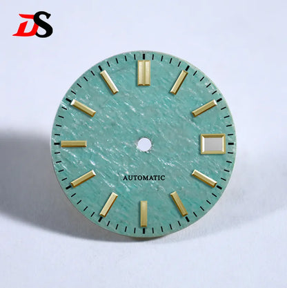 NH35 Dial Tianhe Jade 28.5mm Black Tick Mark NH38 Movement Stone Dial No Date/ Date Blue Lume/no Lume