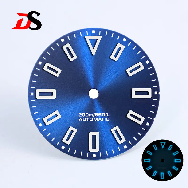 Matte 28.5mm Dial Hollow Index BGW9 Lume for NH35/ETA2824/MIYOTA 9015 Movement No Date