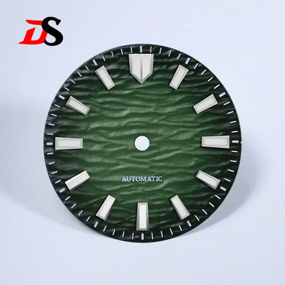 Gradient Wave Dial 28.5mm Blue Lume Date for NH35/NH38 Movement