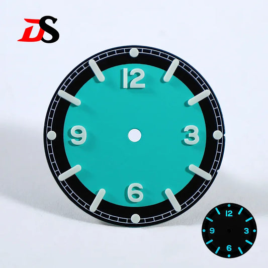 369 Number Dial 28.5mm Matte Blue Lume for NH35NH38 Movement No Date Dial