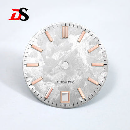 6 O'clock Date Shunbun Dial NH35 GS No Lume Sakura Purple Pink 28.5mm for SKX007 S Mod