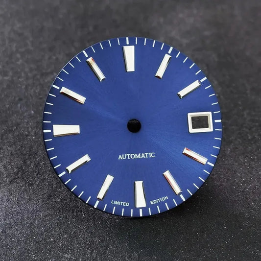 No Lume 28.5mm Dial Sunburst Modified Watch NH35 Movement