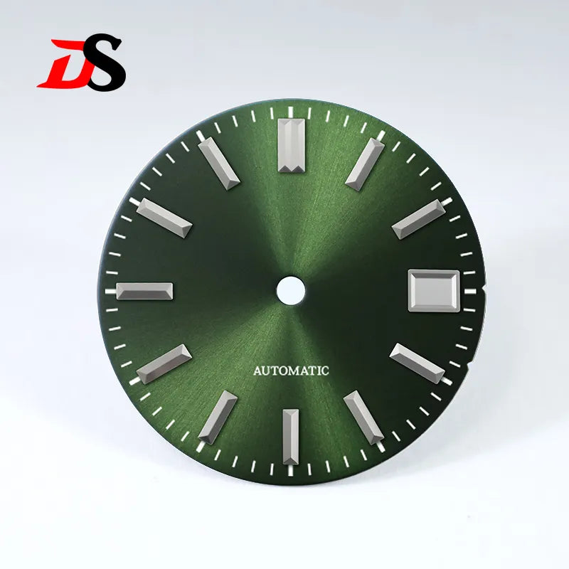 Envelope Index 28.5mm Sunburst Matte Black Dial No Lume for NH35 Movement