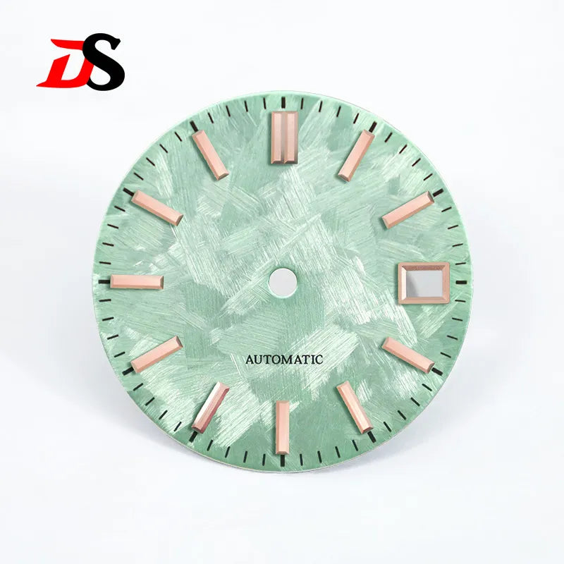 Sakura Dial Pink No Lume NH35 Movement Gold Index Rose Gold 28.5mm