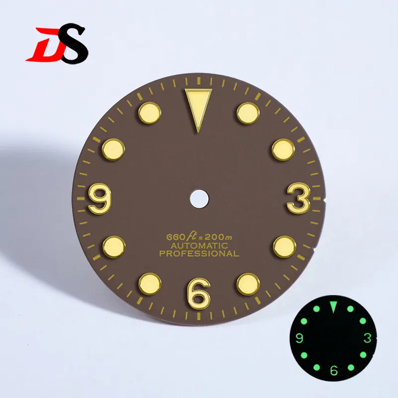 369 Matte Dial Black Tudor-style NH38 Movement Green Lume