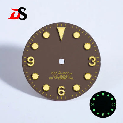 369 Matte Dial Black Tudor-style NH38 Movement Green Lume