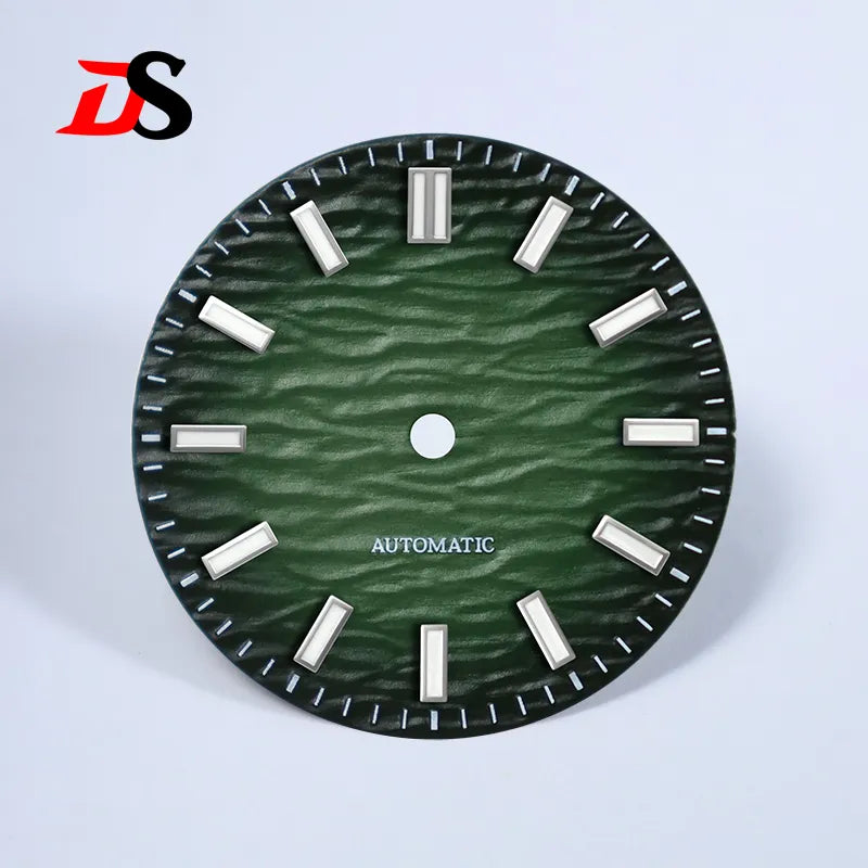 28.5mm Dial Gradient Wave Pattern Dial Blue Lume Date for NH35/NH38 Movement