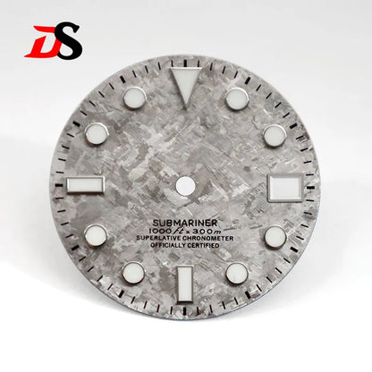 SUB 28.5mm Dial Crystal Titanium Rich Color Chaotic Texture BGW9 C3 Lume NH35 Movement
