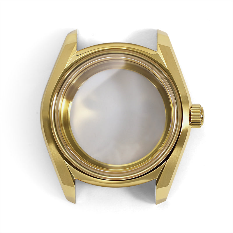 62GS 38mm gold Case Bracelet Set Stainless Steel Sapphire Glass AR Coating High-quality for NH34NH35NH38 Movement