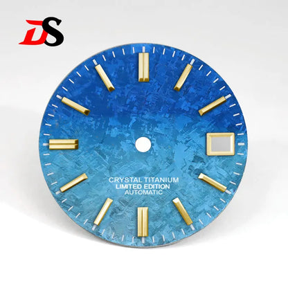 28.5mm Dial Crystal Titanium Text Dial Chaotic Texture No Lume NH35 Movement