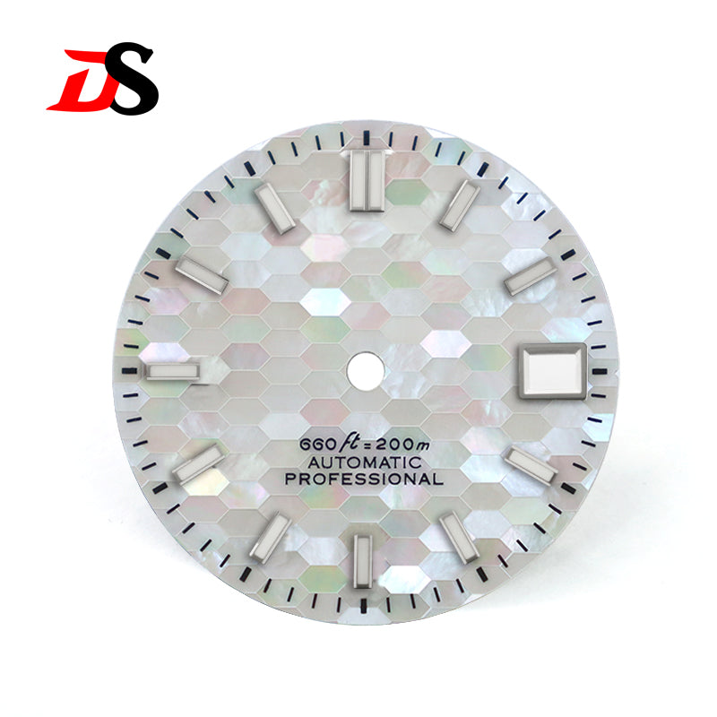 White Mother-of-pearl Dial BGW9 C3 Luminous White Blue MOD NH35 28.5mm